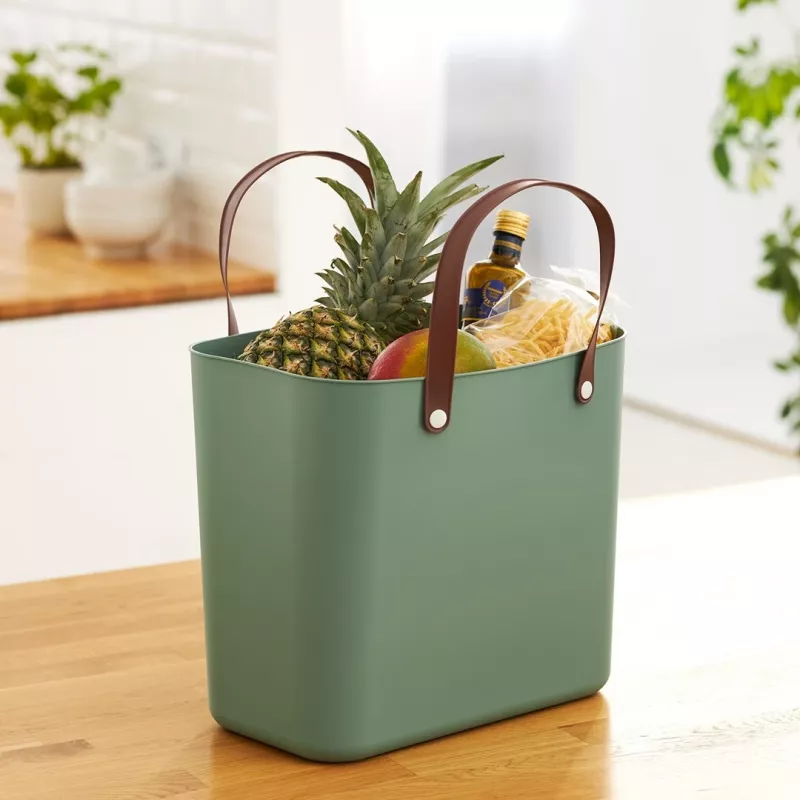 Taška rotho Albula zelená 25 l recyklovaný plast, 340×235×400 mm, max. zaťaženie 40 kg