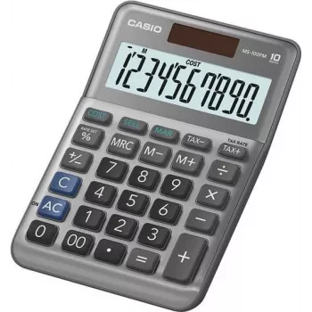 Základná kalkulačka Casio MS-100FM stolná 10 číslic sivá