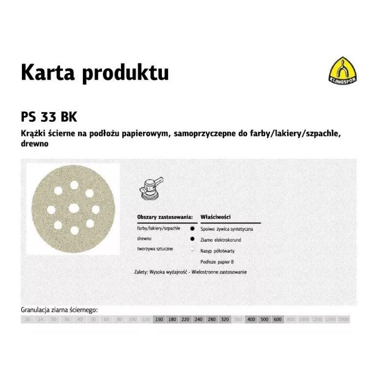 K.PUCK 225 PS33BK veľ.150 OTW. GLS38 /50 ks