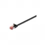 Wentronic Goobay CAT 6 plochý patch kábel, U/FTP, čierna, 0,5 m - medený materiál (94230)