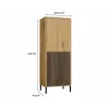 KAMARO 2DK štíhla/GŁ dub ARTISAN VITRÍNA