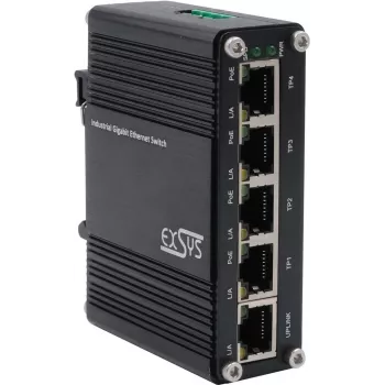 Ethernet PoE switch Exsys EX-62020POE — Mini 5-portový 5×10/100/1000Tx