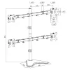 Držiak monitora LogiLink BP0046 81,3 cm (32 palcov) stolový nerezová oceľ