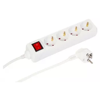 Microconnect MC-GRU00415WS predlžovací kábel 1,5 m 4 zásuvky interiér biely