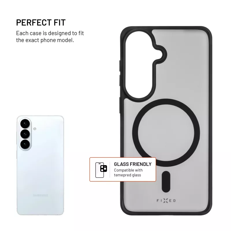 Fixed MagMisty | Kryt zadnej strany | Samsung | Galaxy S26 | Polykarbonát/TPU | Čierna