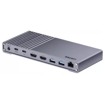 Dokovacia stanica Unitek USB4 40Gb/s 14‑v‑1 — USB-C, 3× USB 10Gbps, 2× USB 5Gbps, 2× HDMI, RJ45, PD s 120W napájacím zdrojom