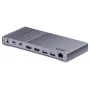 Dokovacia stanica Unitek USB4 40Gb/s 14‑v‑1 — USB-C, 3× USB 10Gbps, 2× USB 5Gbps, 2× HDMI, RJ45, PD s 120W napájacím zdrojom