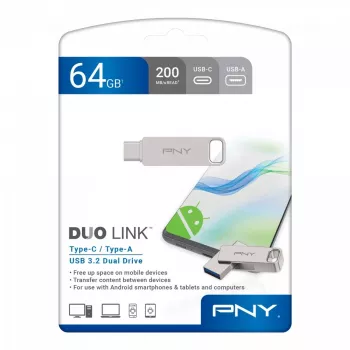 USB kľúč PNY 64 GB USB Type-A USB Type-C DUO LINK