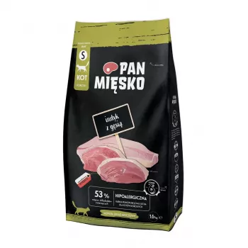 Suché krmivo pre mačky Pan Mięsko Moriak s husou S 1,6 kg