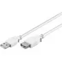USB 2.0 A M/F kábel Goobay 96196 0,3 m biely