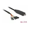 Sériový kábel DeLOCK 63946 USB 2.0 Type-C 2m čierny