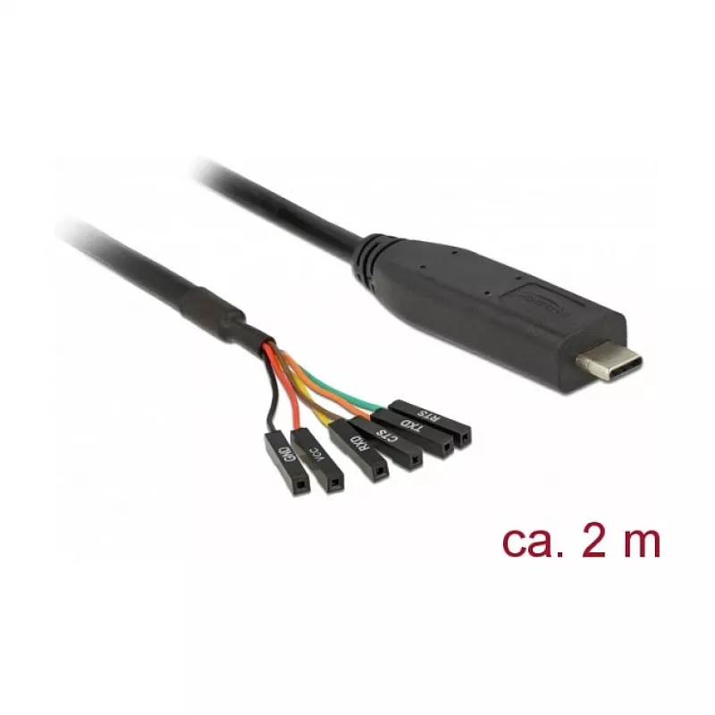 Sériový kábel DeLOCK 63946 USB 2.0 Type-C 2m čierny
