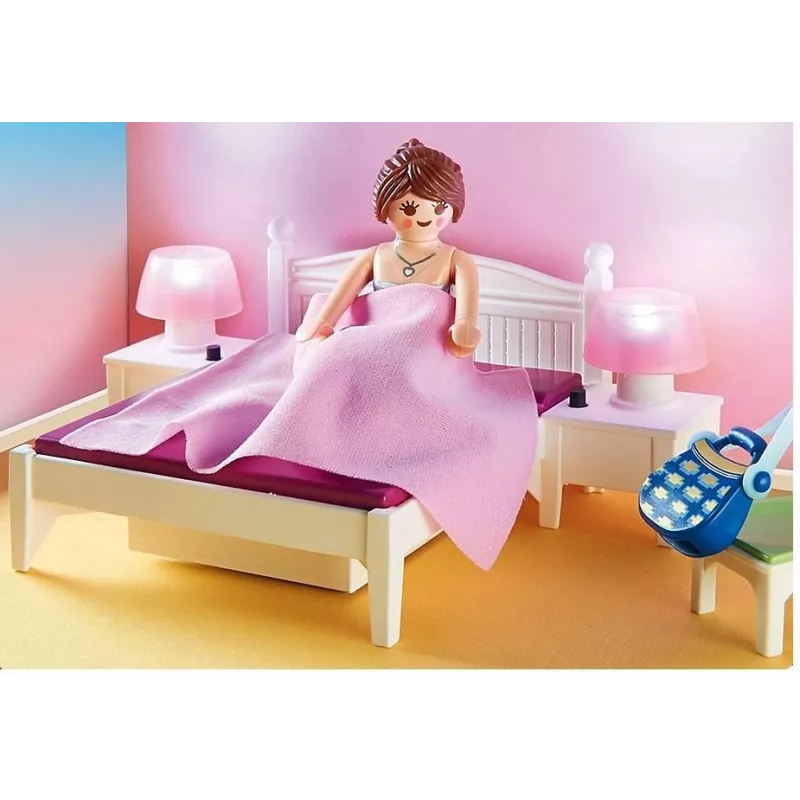 Playmobil sada domčeka s figúrkami – spálňa s kútikom na šitie 70208