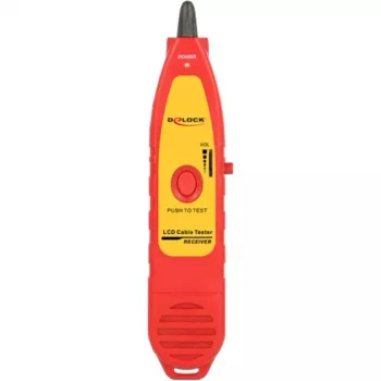 Delock 86109 vyhľadávač káblov pre tester káblov 86108, červená/žltá