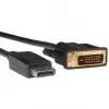 ROLINE - video kábel - DisplayPort (M) - DVI-D (M) - 1 m (DisplayPort 1.1) - skrutky s rýhovanou hlavou - čierny (11.04.5771)