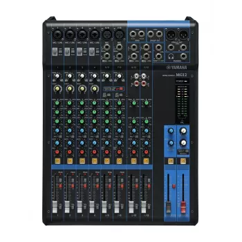 Audio mixpult YAMAHA MG12 12-kanálový, 24-bitový DSP, vzorkovacia frekvencia 192 kHz, 48V fantómové napájanie