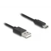 DeLOCK USB kábel USB 2.0 0,75 m USB A USB C čierny 90368