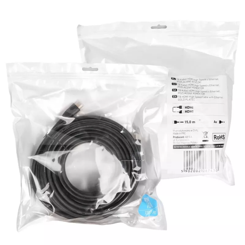 Kábel HDMI v2.0 10m. pozlátený
