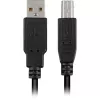 USB 2.0 kábel, USB-A konektor samec > USB-B konektor samec (čierny, 2,0 metra)