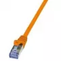 LogiLink PrimeLine - patch kábel - RJ-45 (M) na RJ-45 (M) - 7,5 m - SFTP, PiMF - CAT 6a - bez halogénov - oranžový