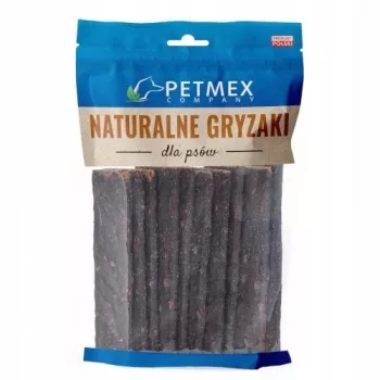 Psie maškrty PETMEX Wild Boar Stripes 200 g — diviačie hypoalergénne žuvacie prúžky, bielkoviny 37,9 %, tuk 23,4 %