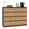 Topeshop M8 120 ANT/ART KPL komoda