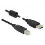 USB kábel DeLOCK 2m USB 2.0-A USB 2.0-B čierny