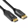 Lindy 3m aktívny DisplayPort 1.4 na HDMI 8K60 kábel, 3 m, DisplayPort, HDMI, konektor samec, konektor samec, rovný