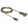 Sériový kábel DeLOCK 64073 USB Type-A DB-9 transparentný 2m