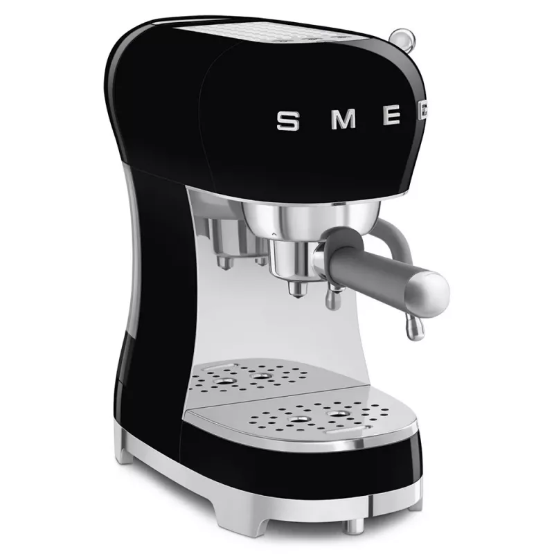 SMEG 50's Style ECF02BLEU espresso kávovar, 15 bar, čierny