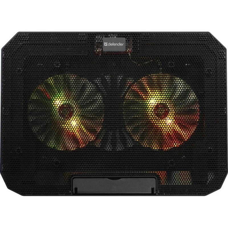 Chladiaci podložka pod notebook DEFENDER NS-510 s 2 ventilátormi, 2×USB portami a RGB osvetlením