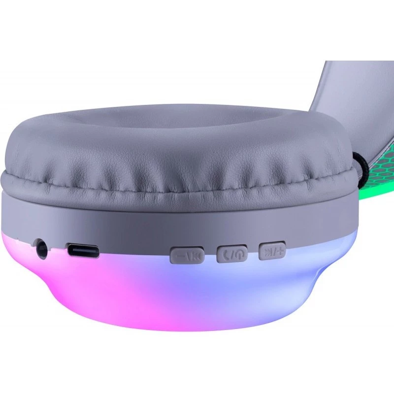 Defender FreeMotion B651 63651 bezdrôtové slúchadlá na uši, Bluetooth 5.3, RGB podsvietenie, 20–20000 Hz, 105 dB, USB-C, AUX, biele