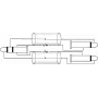 Adaptérový kábel Omnitronic 3,5 mm na 2×6,3 mm, 6 m, čierny