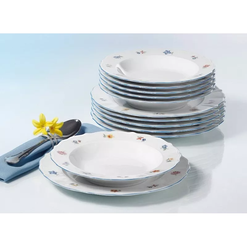 Seltmann Weiden stolová súprava 12-dielna porcelán biela