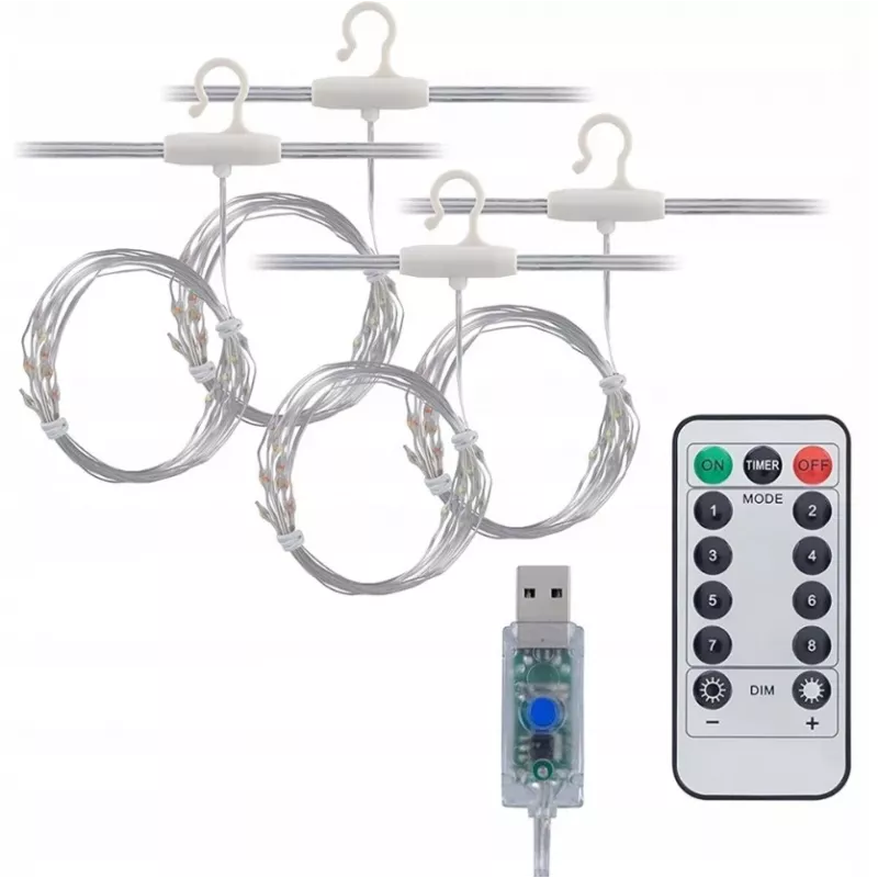 LED záves Extralink KURTYNA LED 3x3 s diaľkovým ovládačom (model EX.73172)