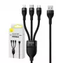 USB kábel Baseus SUP0003351 1,2 m USB A USB C/Micro USB-A/Lightning čierny