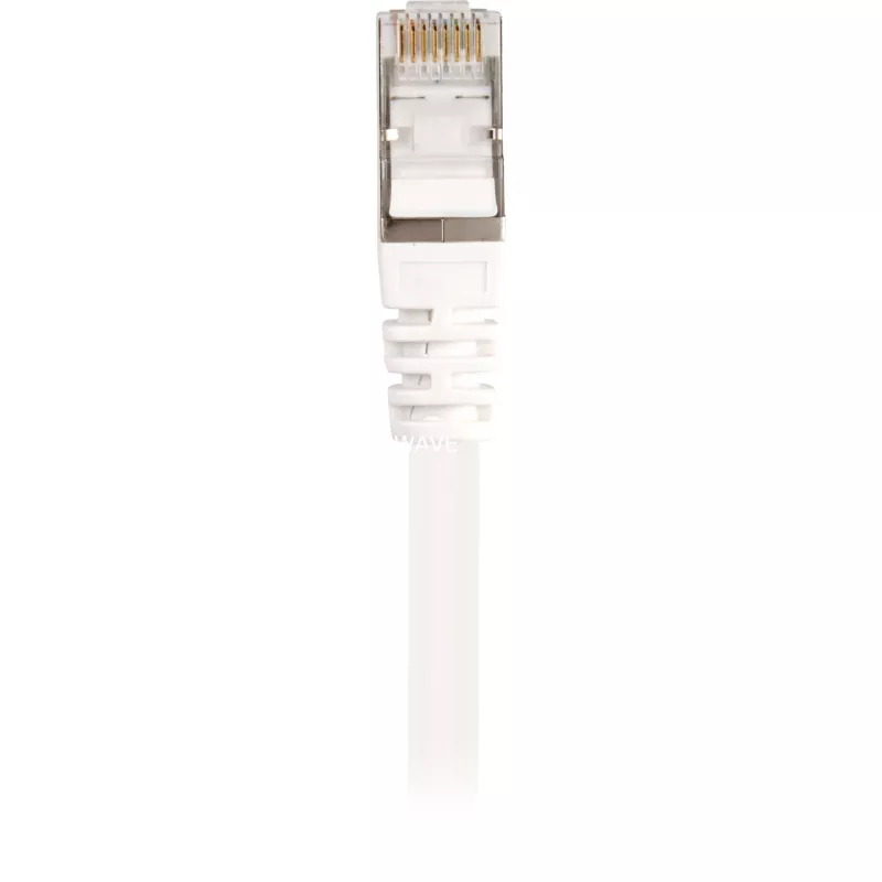 Sharkoon RJ-45 Cat6 S/FTP prepojovací kábel, 5 m, biely