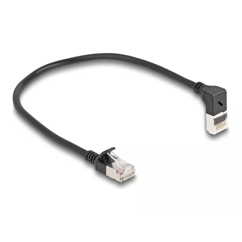 Sieťový kábel DeLOCK RJ45 Cat.6A 0,25 m čierny