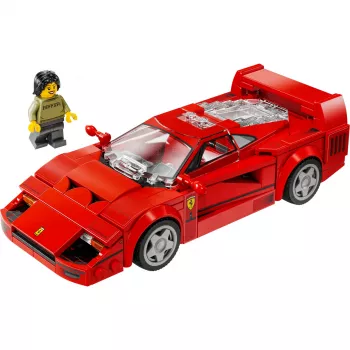 LEGO Speed Champions Ferrari F40 Supercar – zostaviteľné vozidlo hračkárske auto pre chlapcov a dievčatá od 9 rokov s minifigúrkou vodiča, dekorácia detskej izby