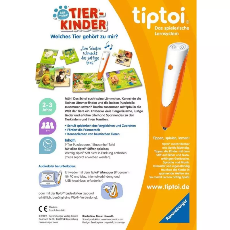 Spoločenská hra Ravensburger tiptoi Alle meine Tierkinder