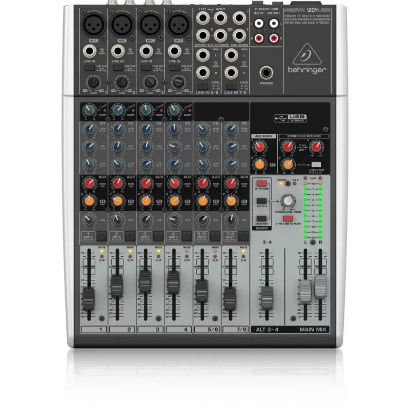 Behringer Xenyx 1204USB audio mixér 12 kanálov sivý