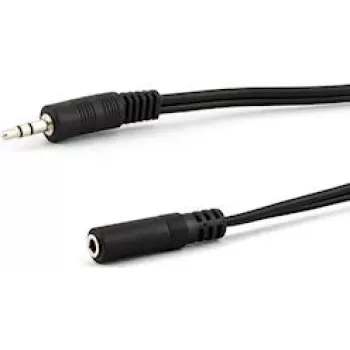 Predlžovací audio kábel e p B 125/5 LOSE — 3,5 mm konektor samec na 3,5 mm konektor samica, 5 m, čierna