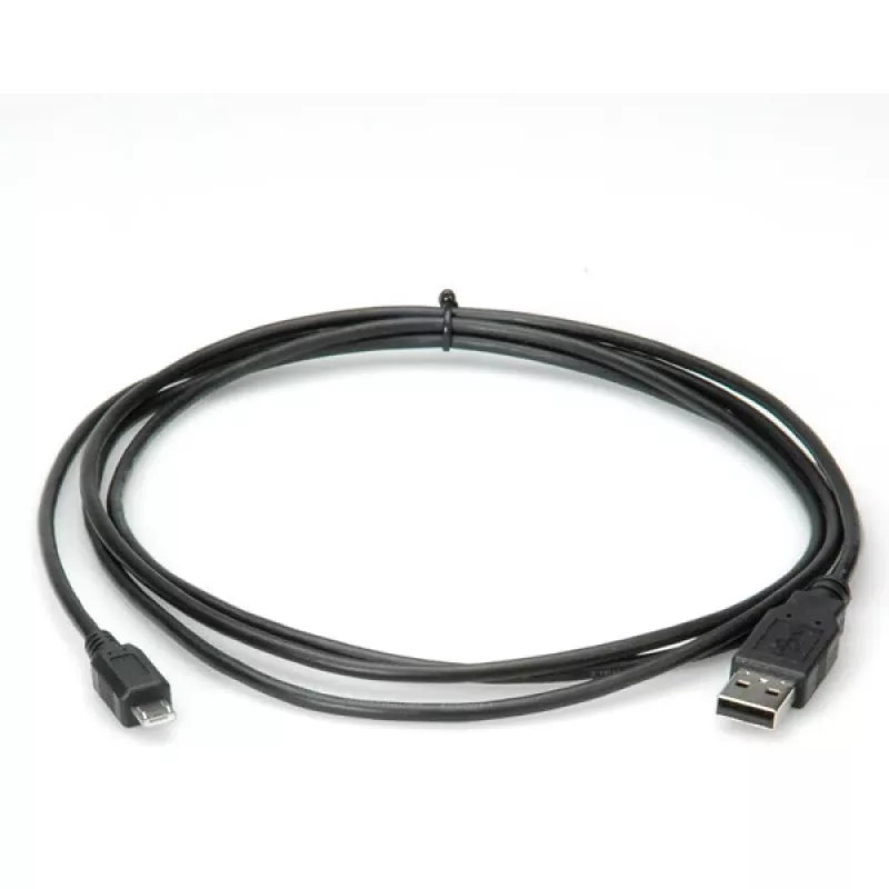 USB 2.0 kábel ROLINE 11.02.8755 3,0 m typ A M – Micro-USB B M