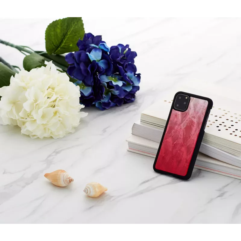 Puzdro na smartfón iKins pre iPhone 11 Pro Max – pink lake s čiernym okrajom