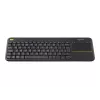 Logitech Wireless Touch Keyboard K400 Plus - klávesnica - bezdrôtová - 2,4 GHz - švajčiarska - čierna