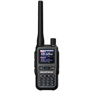 Baofeng UV-5R EU MINI USB-C Bluetooth VHF UHF Aviation Band sivá vysielačka