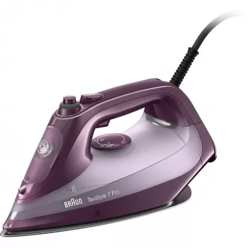 Braun TexStyle 7 Pro SI 7181 VI žehlička parná žehlička EloxalPlus žehliaca plocha 3100 W fialová