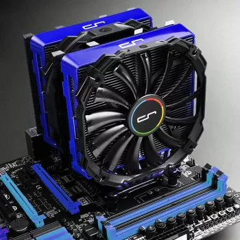 Diel chladenia počítača Cryorig CR-CCI — ABS modré príslušenstvo pre R1 Universal / R1 Ultimate (140×23×131 mm)