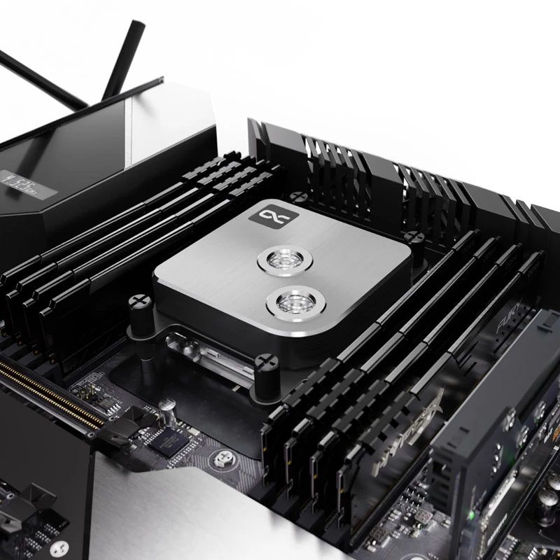 Alphacool Core 1 13444 vodný blok na CPU, LGA1700/LGA1851/AM4/AM5, strieborný