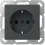 Zásuvka Schuko Gira System 55, model 445328, antracitové prevedenie